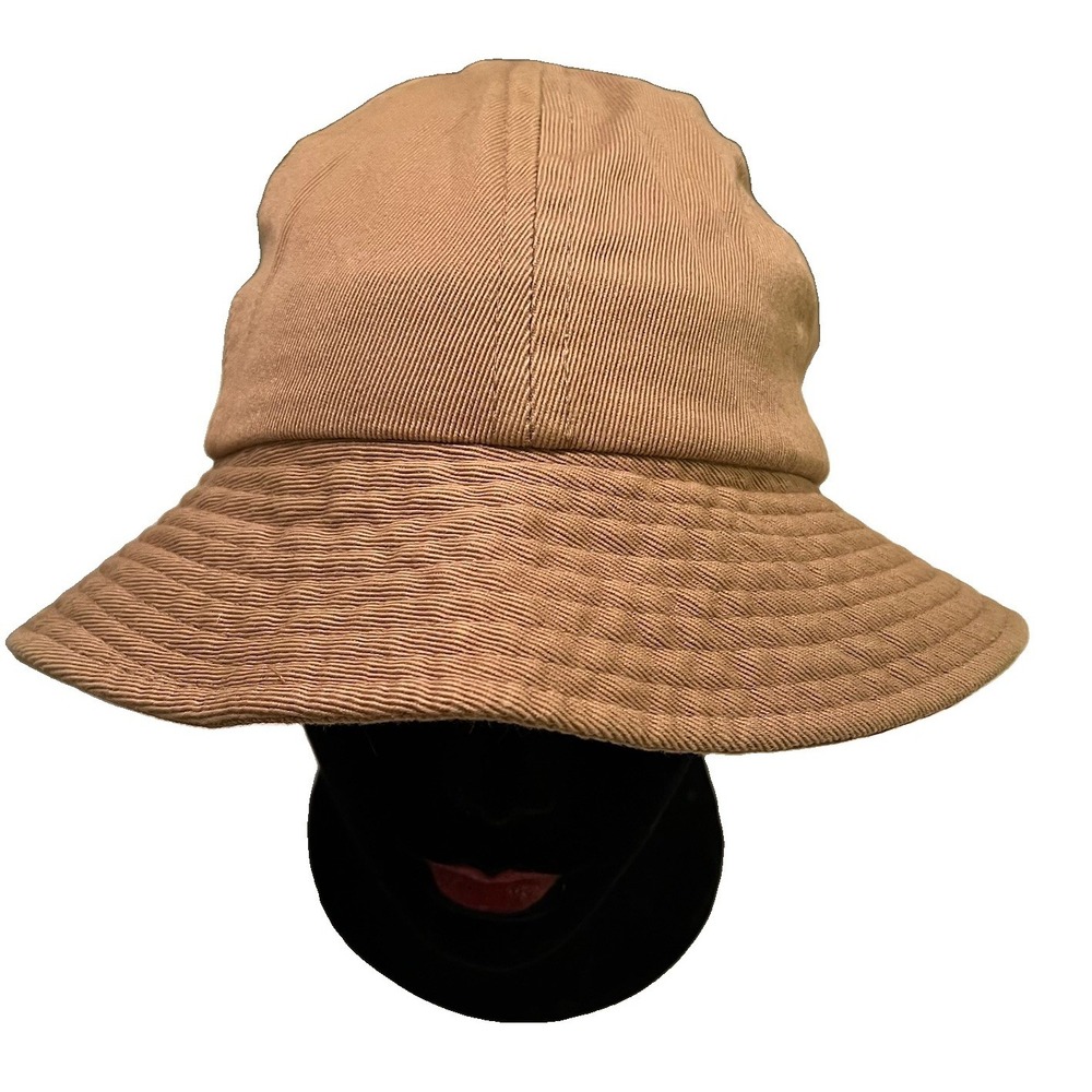 Vtg 90s Streetwear Polo Ralph Lauren Cotton 6 Panel Bucket Hat S Khaki USA Made